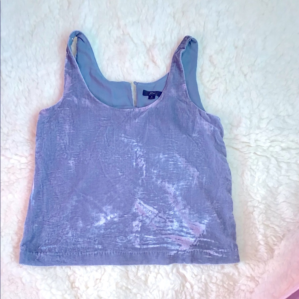 J crew velvet top . Top is new